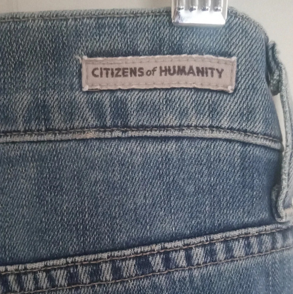 Citizens of Humanity Relaxed Fit Button Fly Cropped Denim Jeans Size 28 - Picture 5 of 7